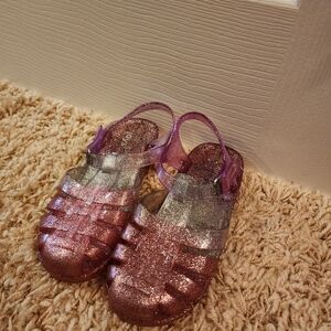Carter's Pink and Silver Glitter Kids Sandals